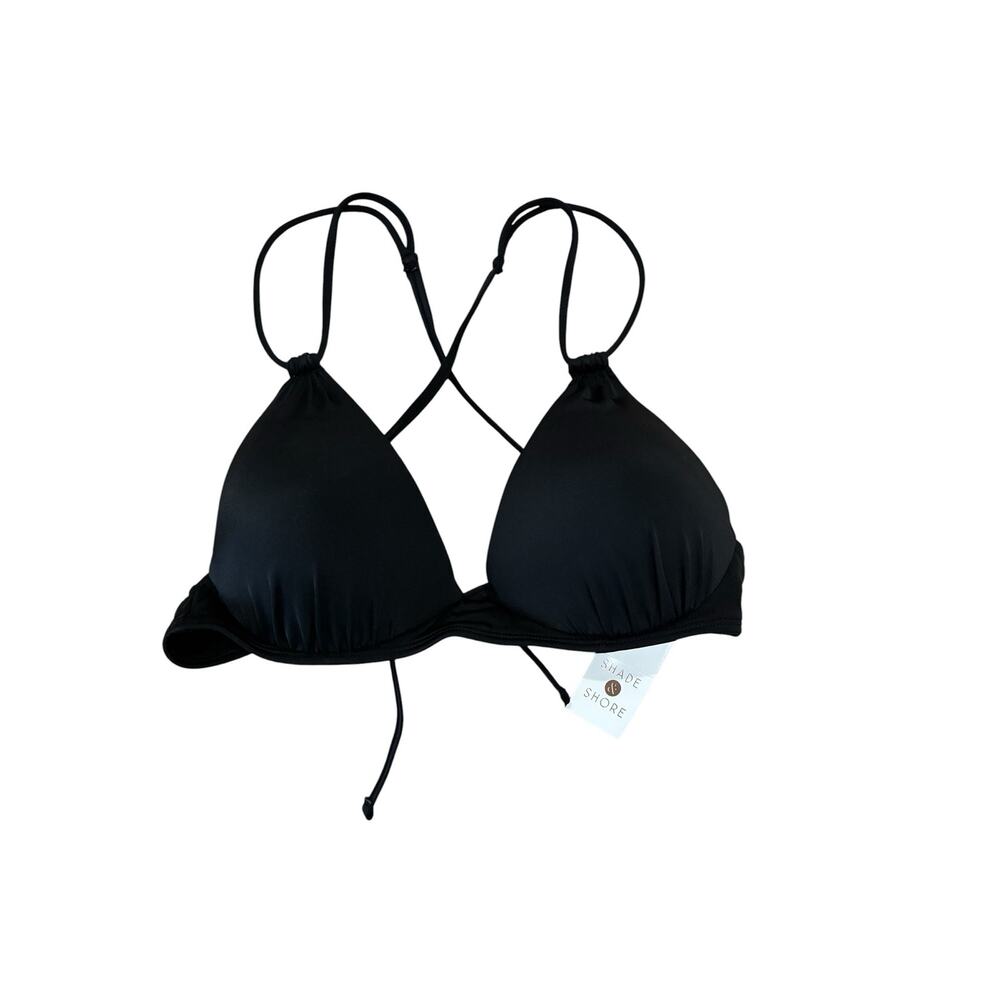 Shade & Shore Women's Push Up Black Triangle Bikini Top